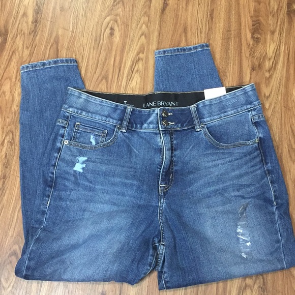 Lane Bryant Denim - Lane Bryant Skinny Distressed Jeans 18 Petite